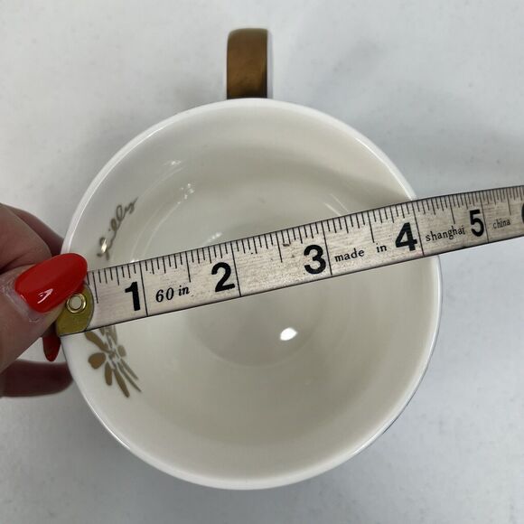 Lilly Pulitzer 12 oz Tea Coffee Cup Blue Floral with Gold Handle - Picture 10 of 10